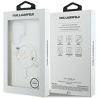 Karl Lagerfeld IML KC Script MagSafe dėklas skirtas Samsung Galaxy S26 Ultra - Skaidrus -- Samsung Galaxy S26 Ultra