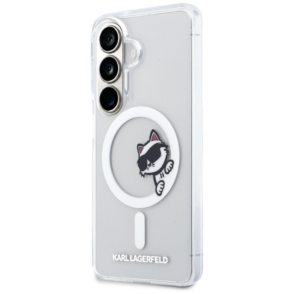 Karl Lagerfeld IML Peekaboo Choupette MagSafe dėklas skirtas Samsung Galaxy S26 - Skaidrus -- Samsung Galaxy S26