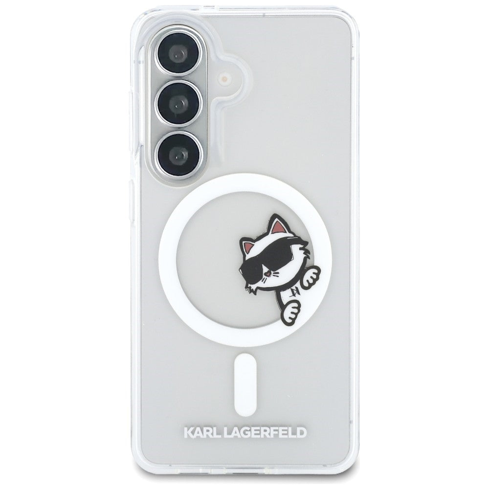 Karl Lagerfeld IML Peekaboo Choupette MagSafe dėklas skirtas Samsung Galaxy S26 - Skaidrus -- Samsung Galaxy S26
