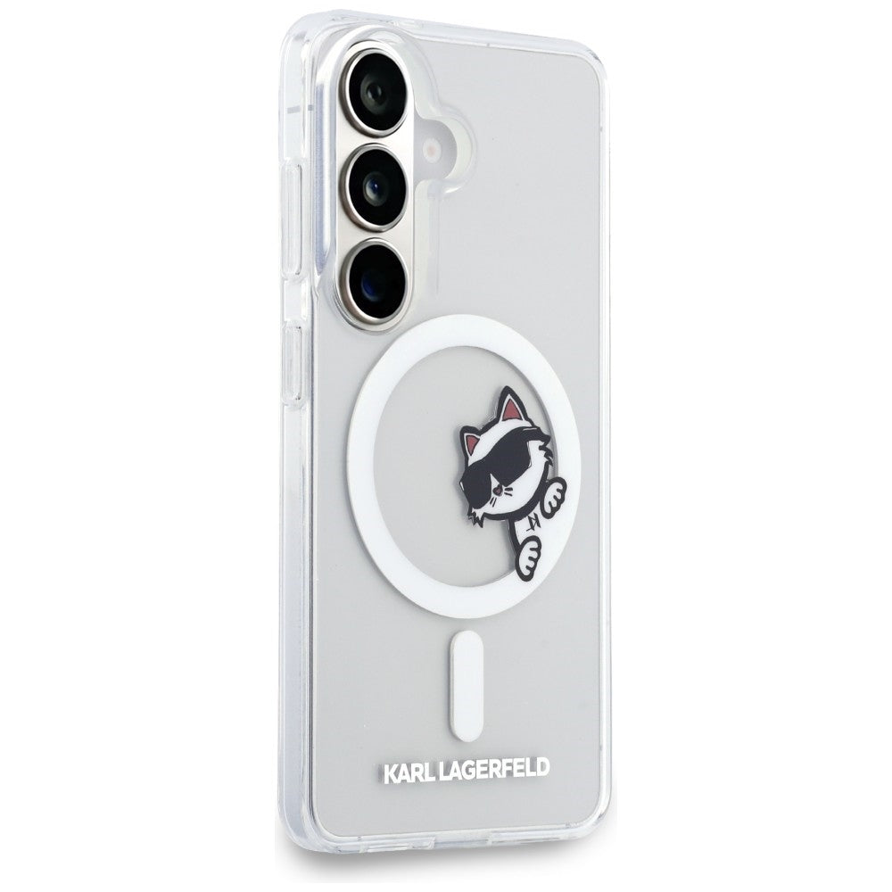 Karl Lagerfeld IML Peekaboo Choupette MagSafe dėklas skirtas Samsung Galaxy S26 - Skaidrus -- Samsung Galaxy S26
