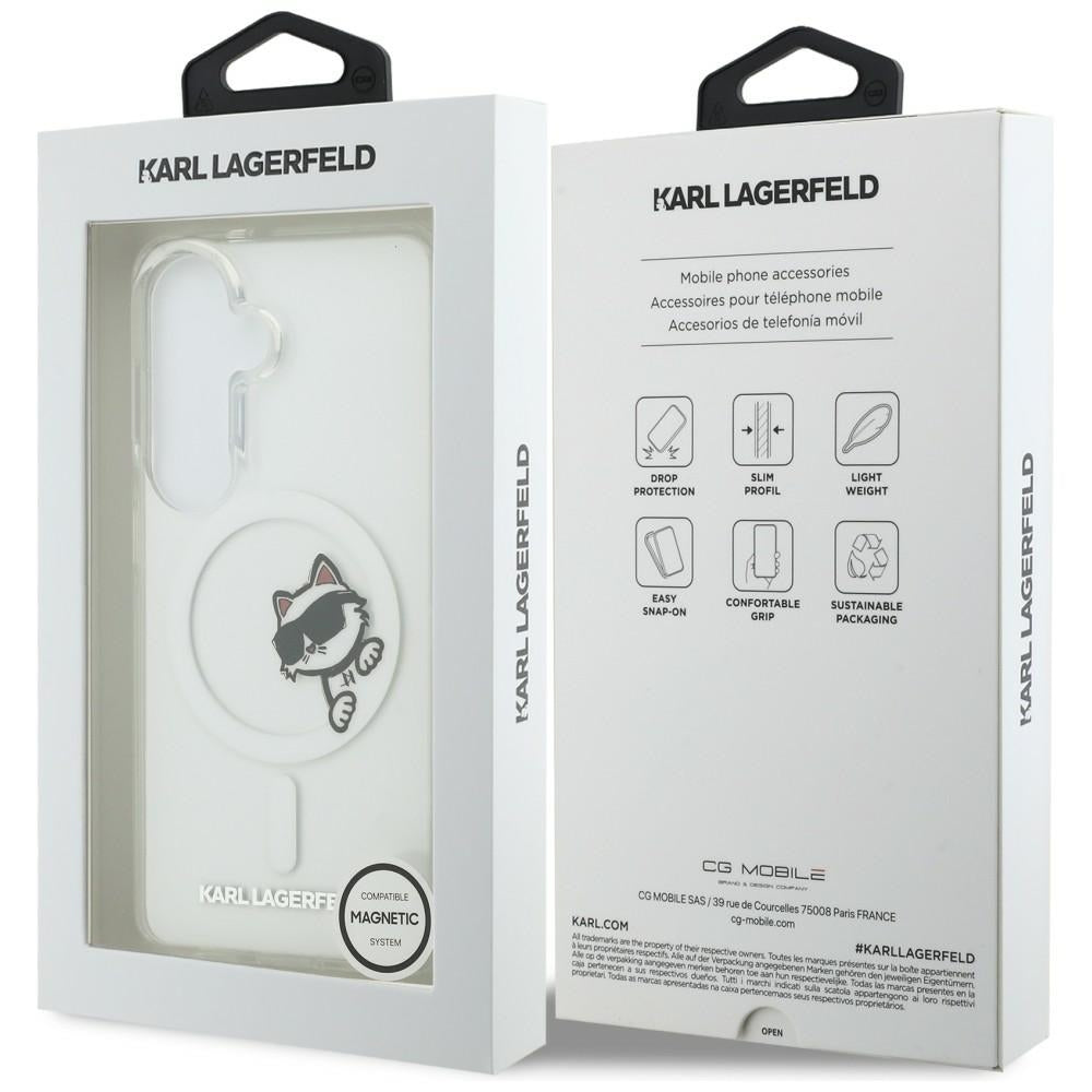 Karl Lagerfeld IML Peekaboo Choupette MagSafe dėklas skirtas Samsung Galaxy S26 - Skaidrus -- Samsung Galaxy S26