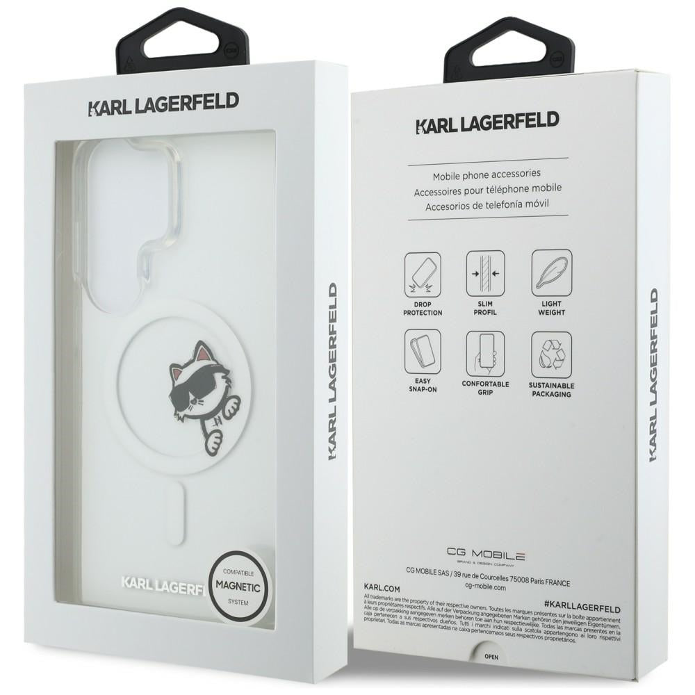Karl Lagerfeld IML Peekaboo Choupette MagSafe dėklas skirtas Samsung Galaxy S26 Ultra - skaidrus -- Samsung Galaxy S26 Ultra