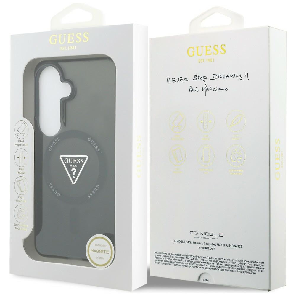 Guess IML gradiento trikampis MagSafe Dėklas, skirtas Samsung Galaxy S26 - Black