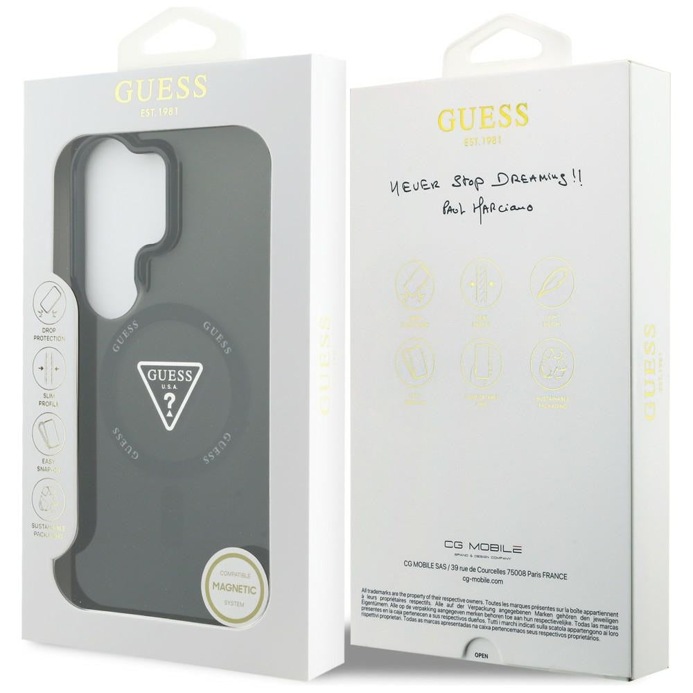 Guess IML Gradient Triangle MagSafe dėklas Samsung Galaxy S26 Ultra - Juodas -- Samsung Galaxy S26 Ultra