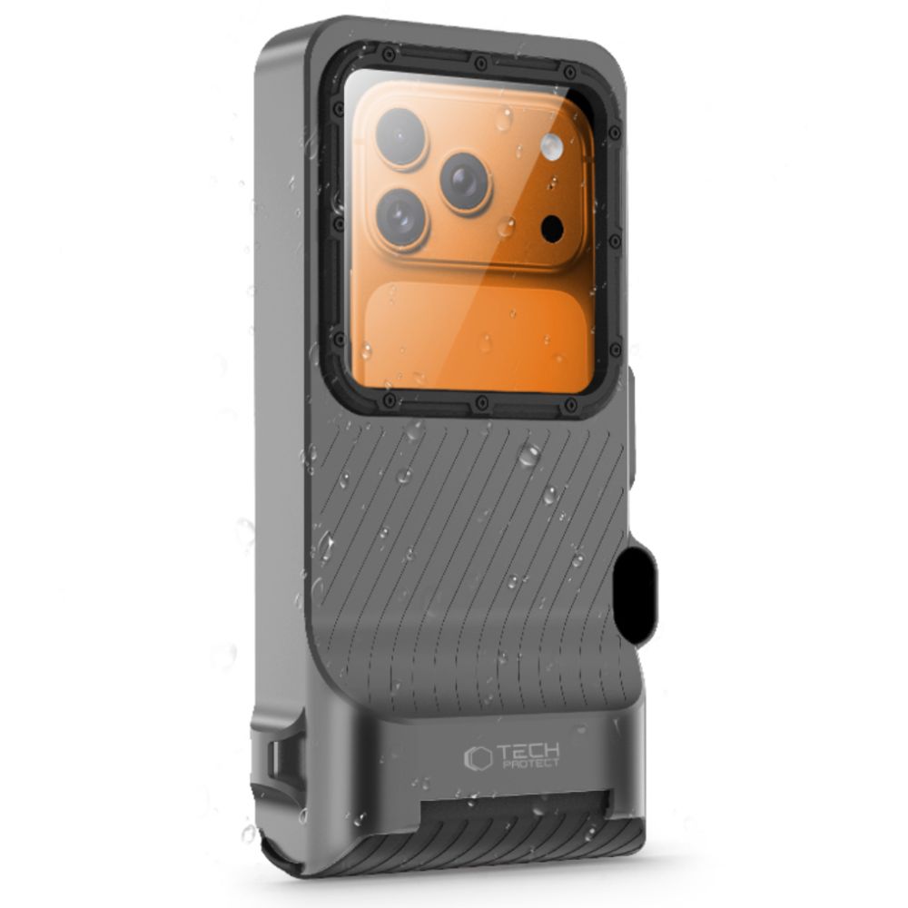 Tech-Protect IPX8 Pro vandeniui atsparus telefono dėklas – pilkas ir juodas -- Cell phone cases and covers