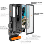 Tech-Protect IPX8 Pro vandeniui atsparus telefono dėklas – pilkas ir juodas -- Cell phone cases and covers
