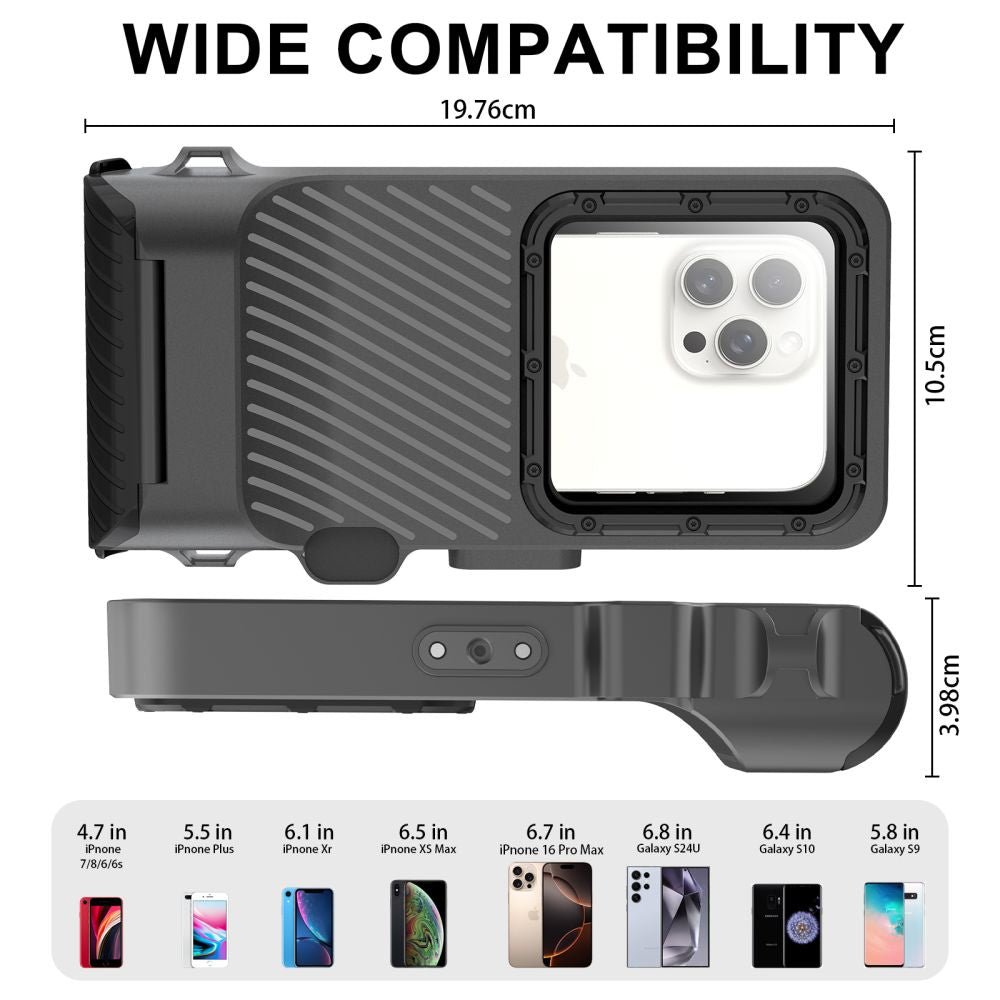 Tech-Protect IPX8 Pro vandeniui atsparus telefono dėklas – pilkas ir juodas -- Cell phone cases and covers