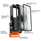 Tech-Protect IPX8 Pro vandeniui atsparus telefono dėklas – oranžinė ir juoda -- Cell phone cases and covers