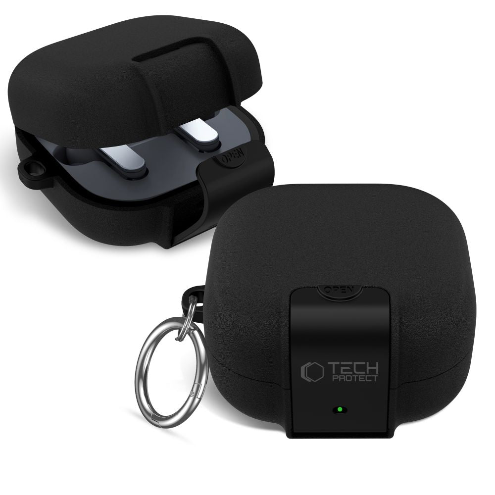 Tech-Protect Plonas kabliuko dėklas, skirtas Samsung Galaxy Buds 4 / 4 Pro - Black