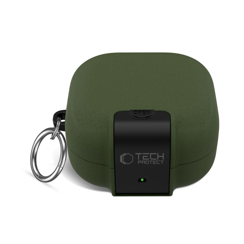 Tech-Protect Plonas kabliuko dėklas, skirtas Samsung Galaxy Buds 4 / 4 Pro - Green -- Samsung Galaxy Buds 4 / Samsung 4...