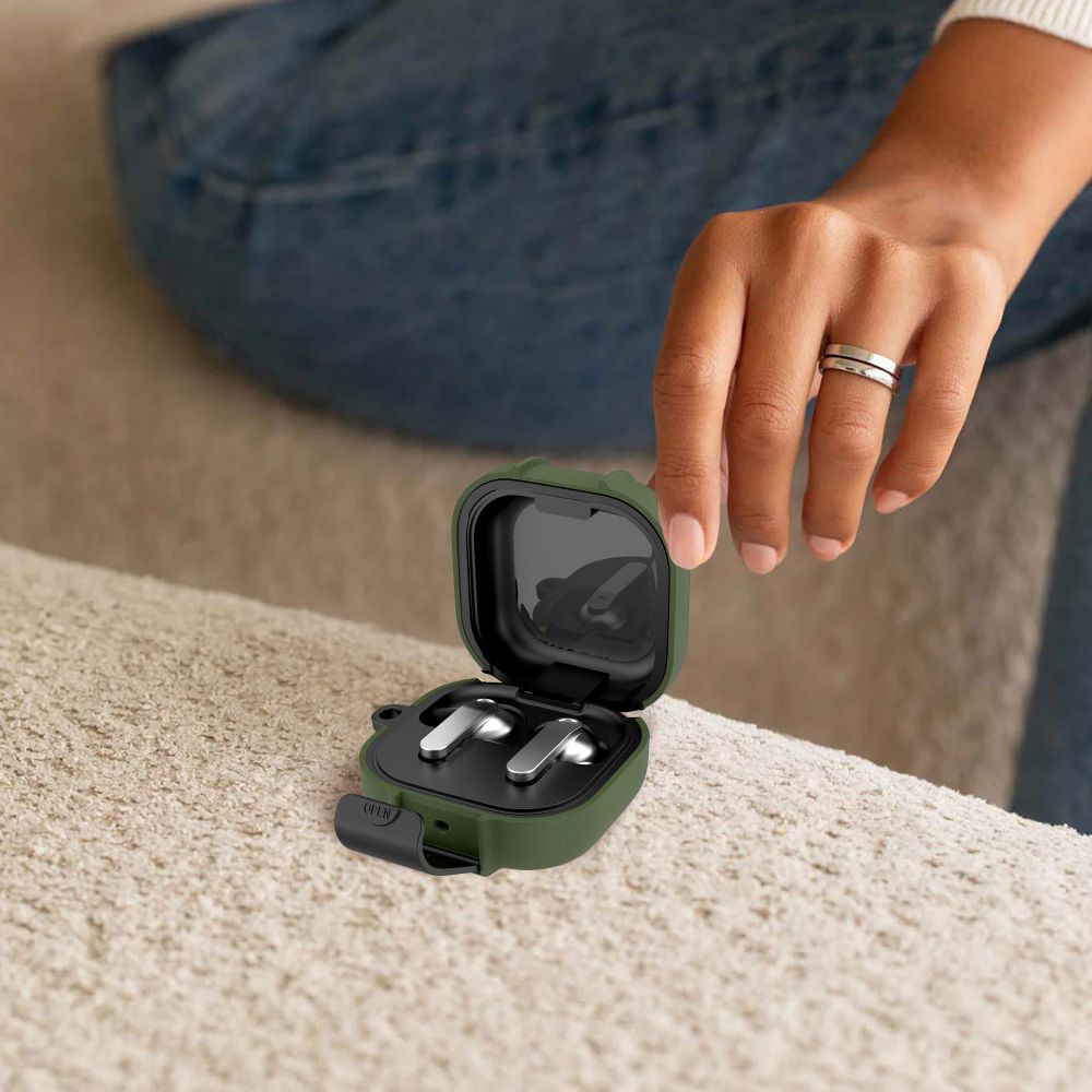 Tech-Protect Plonas kabliuko dėklas, skirtas Samsung Galaxy Buds 4 / 4 Pro - Green -- Samsung Galaxy Buds 4 / Samsung 4...