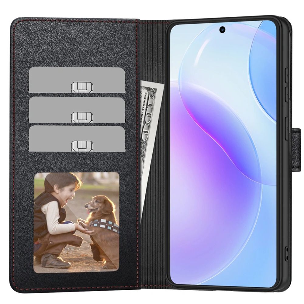 Tech-Protect Piniginės dėklas, skirtas Samsung Galaxy A57 5G - Black and Red -- Samsung Galaxy A57 5G