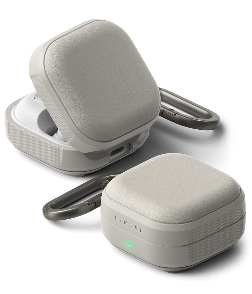 Ringke Onikso magnetinis dėklas, skirtas Samsung Galaxy Buds 4 / 4 Pro - Gray -- Samsung Galaxy Buds 4 / Samsung 4 Pro /...