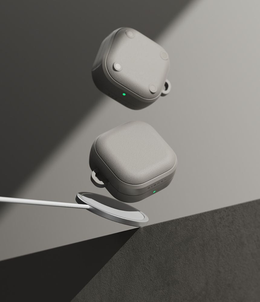Ringke Onikso magnetinis dėklas, skirtas Samsung Galaxy Buds 4 / 4 Pro - Gray -- Samsung Galaxy Buds 4 / Samsung 4 Pro /...