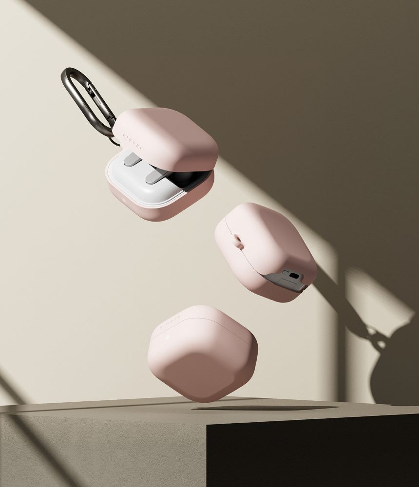 Ringke Silikoninis dėklas, skirtas Samsung Galaxy Buds 4 / 4 Pro - Pink -- Samsung Galaxy Buds 4 / Samsung 4 Pro /...