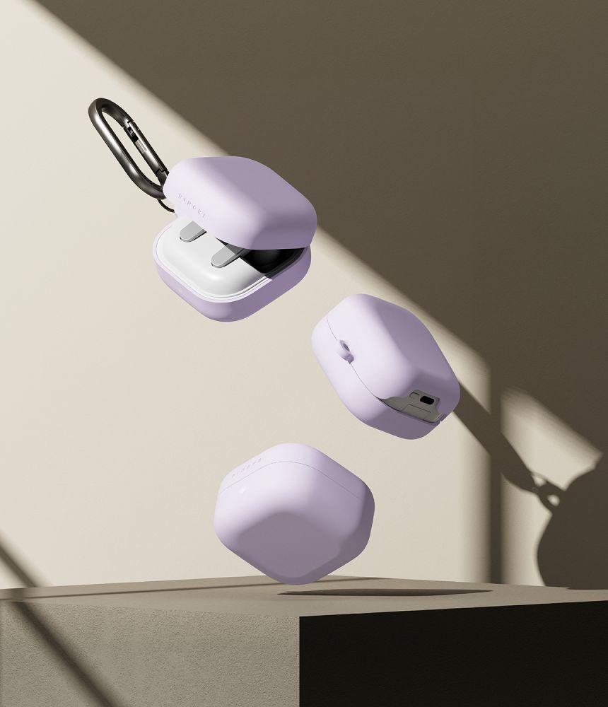 Ringke Silikoninis dėklas, skirtas Samsung Galaxy Buds 4 / 4 Pro - Purple -- Samsung Galaxy Buds 4 / Samsung 4 Pro /...