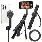Spigen S581W MagSafe Bluetooth asmenukių lazda ir trikojis - juodas -- Selfie Sticks & Tripods