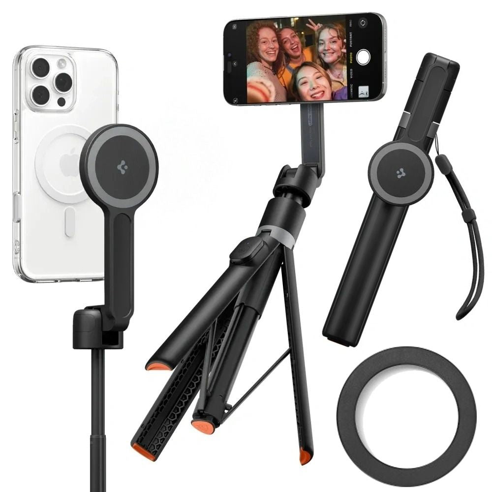 Spigen S581W MagSafe Bluetooth asmenukių lazda ir trikojis - juodas -- Selfie Sticks & Tripods