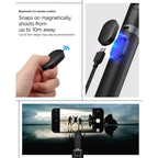 Spigen S581W MagSafe Bluetooth asmenukių lazda ir trikojis - juodas -- Selfie Sticks & Tripods
