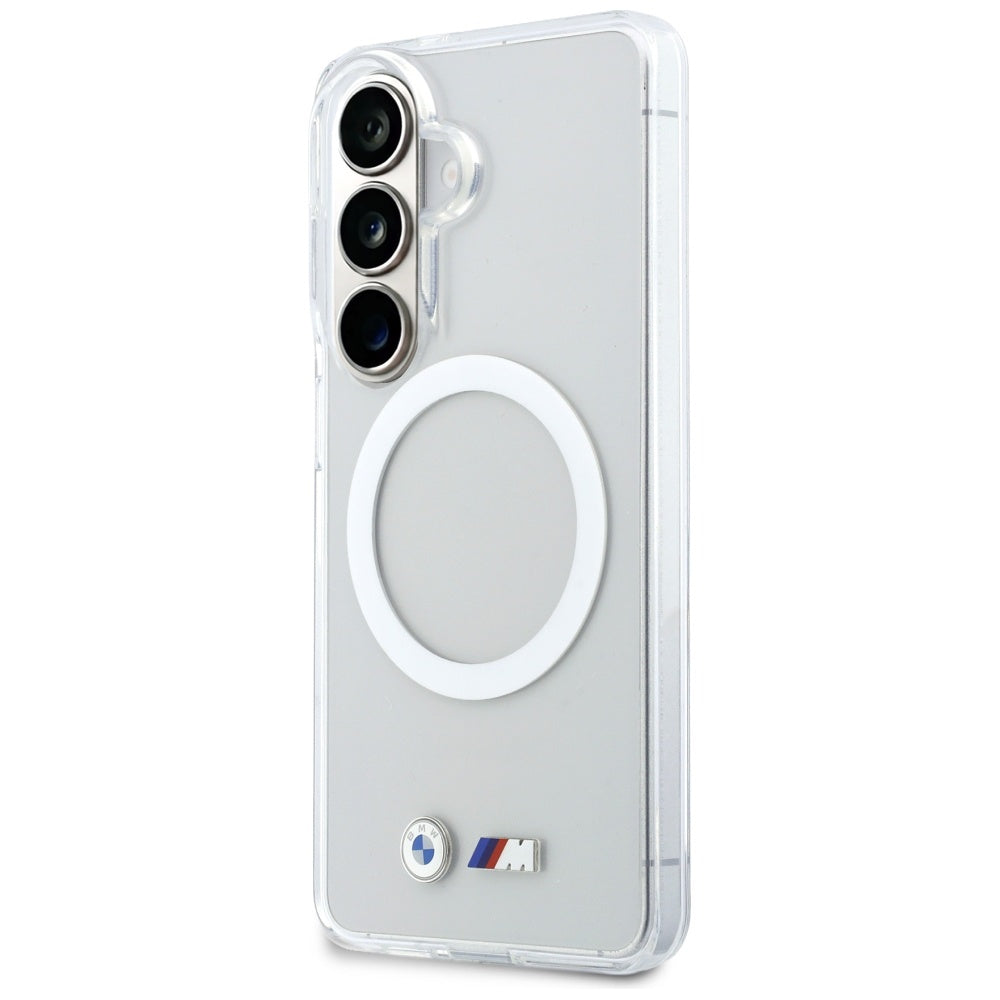 BMW IML smūgiams atsparus metalinis logotipas MagSafe Dėklas, skirtas Samsung Galaxy S26 - Transparent