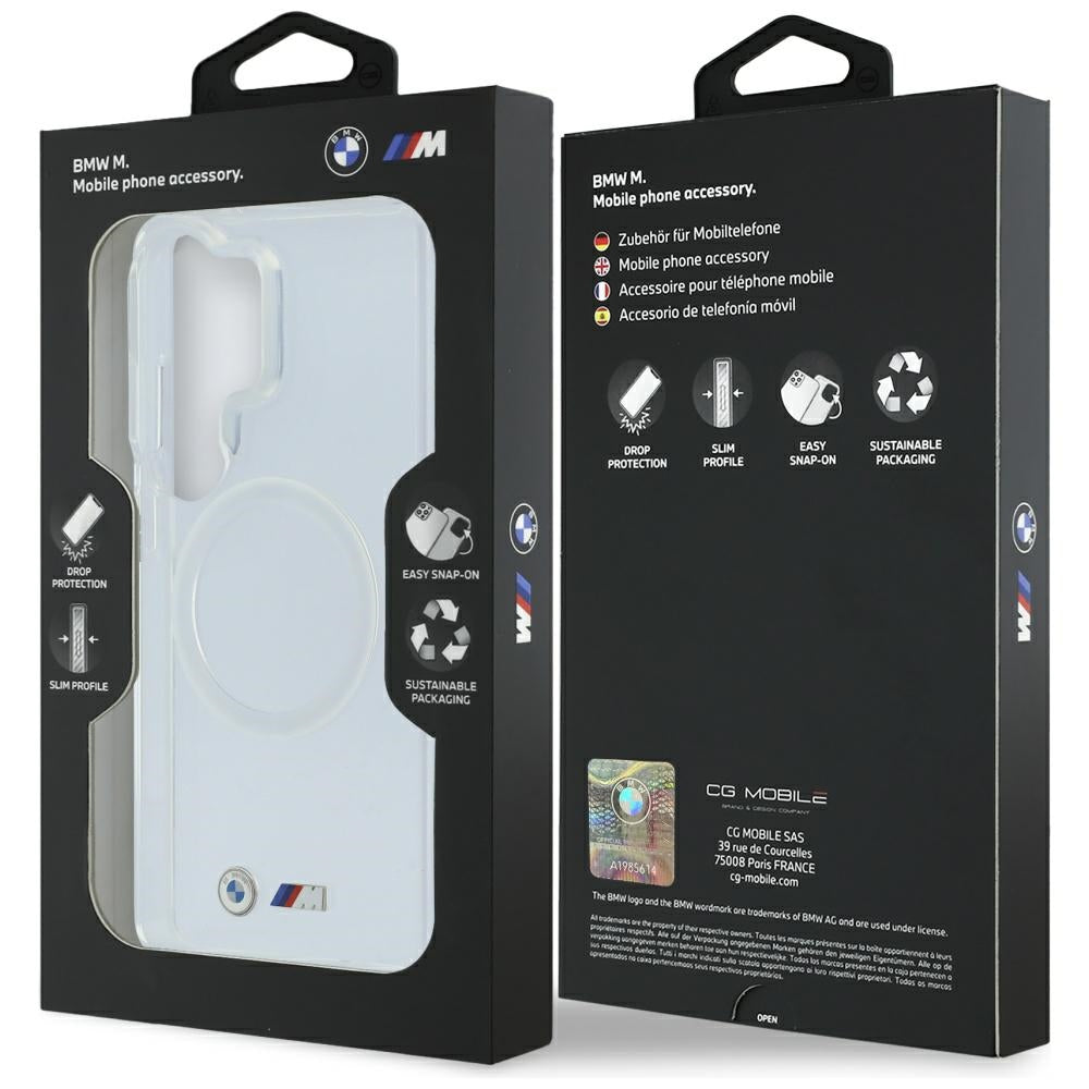 BMW IML smūgiams atsparus metalinis logotipas MagSafe Dėklas, skirtas Samsung Galaxy S26 Ultra - Transparent