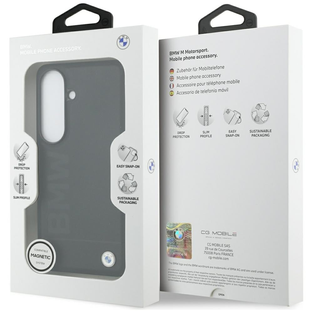 BMW Leather Hot Stamp MagSafe Dėklas, skirtas Samsung Galaxy S26 - Black
