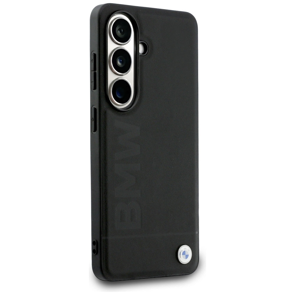BMW Leather Hot Stamp MagSafe Dėklas, skirtas Samsung Galaxy S26 Plus - Black