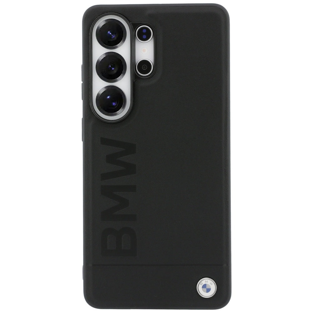 BMW Leather Hot Stamp MagSafe Dėklas, skirtas Samsung Galaxy S26 Ultra - Black