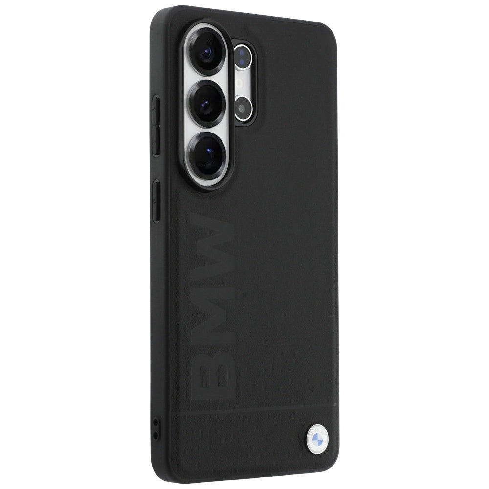 BMW Leather Hot Stamp MagSafe Dėklas, skirtas Samsung Galaxy S26 Ultra - Black