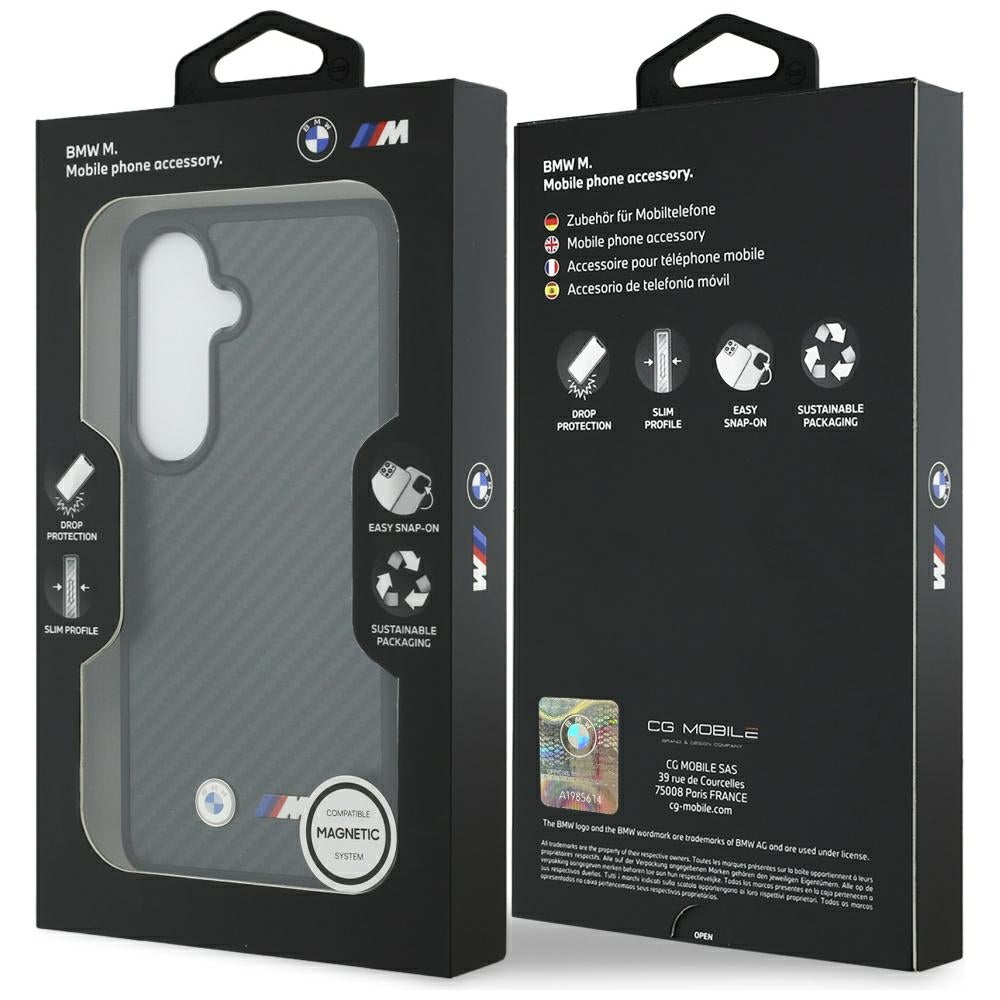 BMW M Kevlar Logo MagSafe dėklas Samsung Galaxy S26 - Juodas -- Samsung Galaxy S26