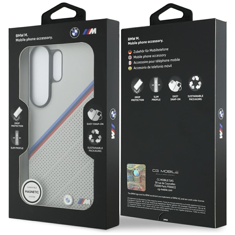 BMW trispalvis metalinis logotipas MagSafe Dėklas, skirtas Samsung Galaxy S26 Ultra - Gray