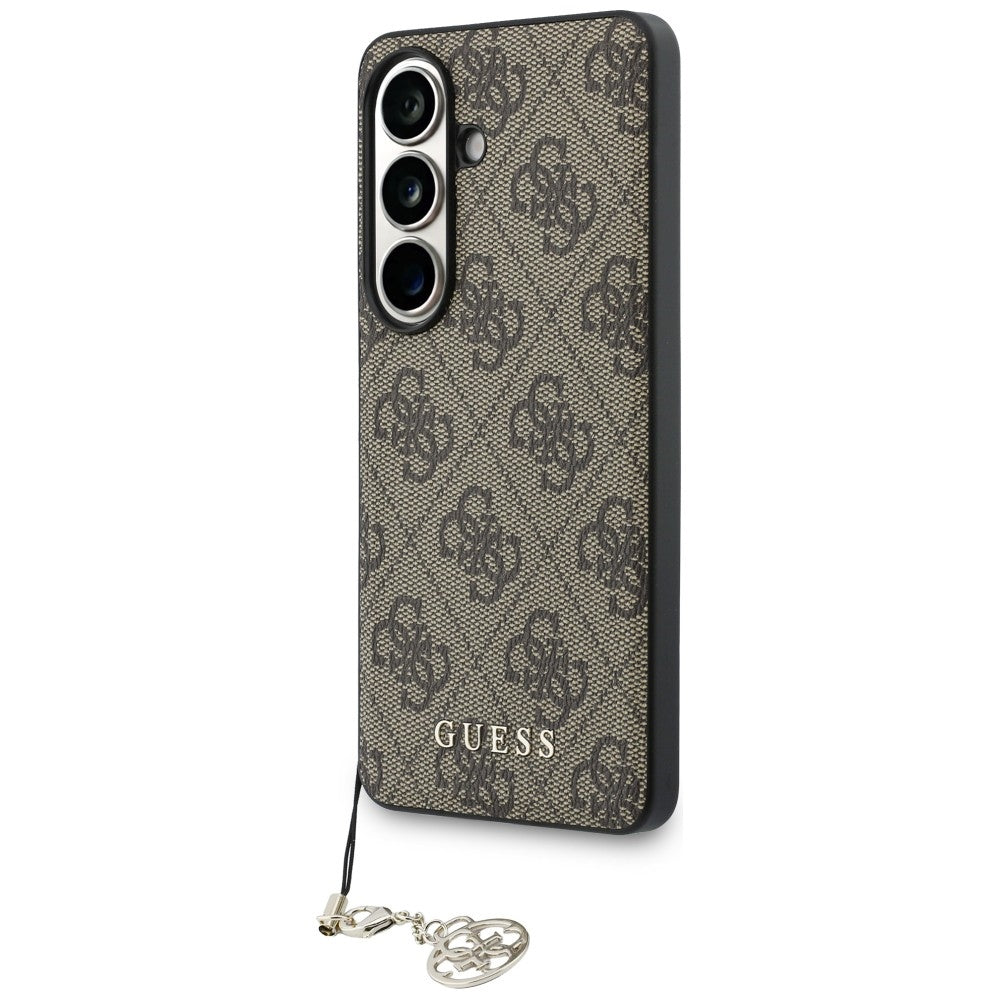 Guess 4G Classic Logo Charm MagSafe dėklas Samsung Galaxy S26 - Rudas -- Samsung Galaxy S26