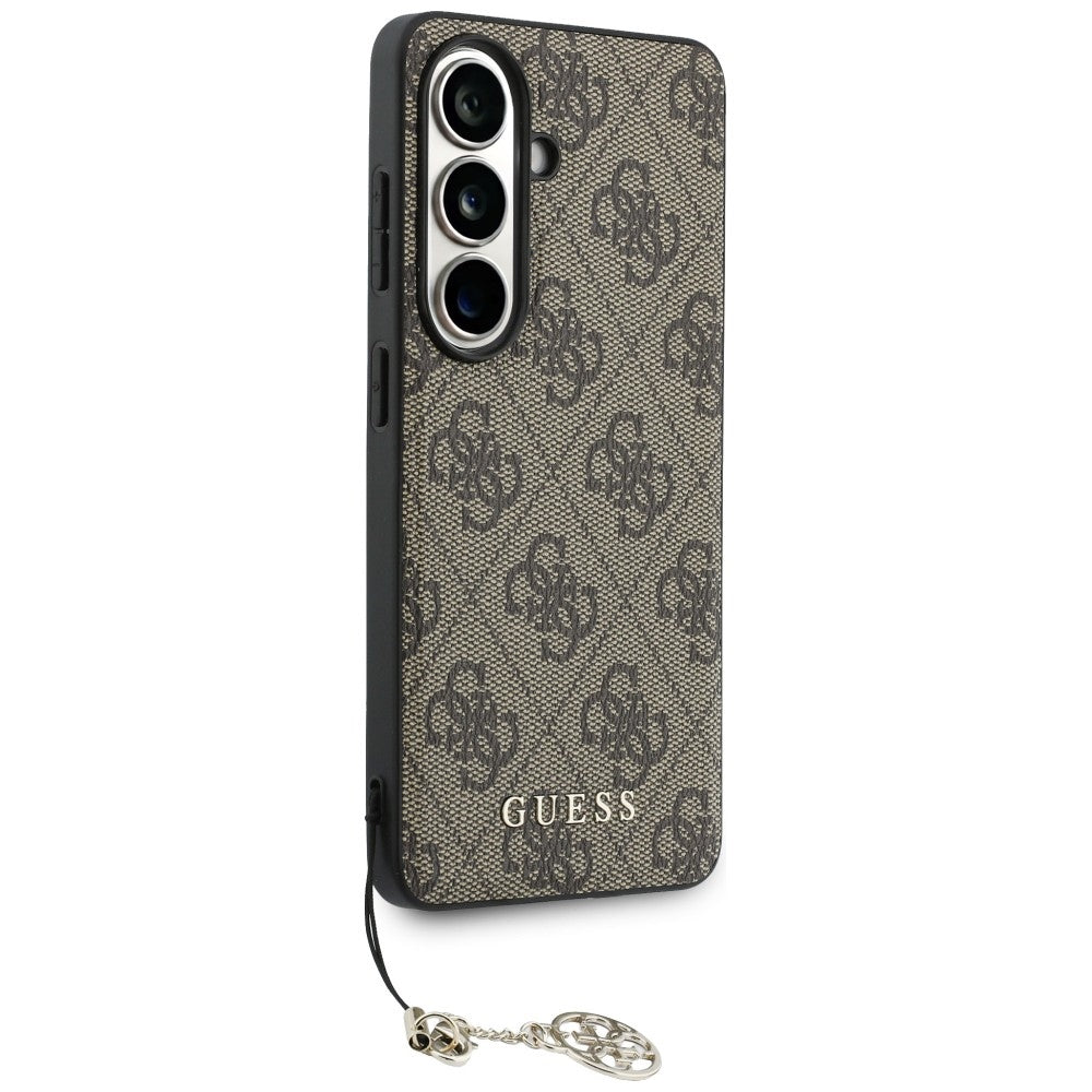 Guess 4G Classic Logo Charm MagSafe dėklas Samsung Galaxy S26 - Rudas -- Samsung Galaxy S26