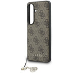 Guess 4G Classic Logo Charm MagSafe dėklas Samsung Galaxy S26 - Rudas -- Samsung Galaxy S26