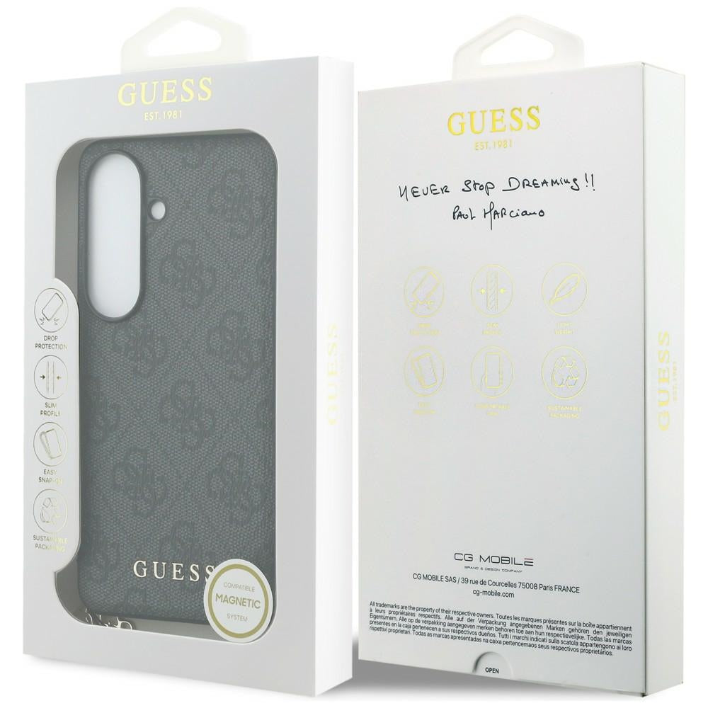 Guess 4G Classic Logo Charm MagSafe dėklas Samsung Galaxy S26 - Juodas -- Samsung Galaxy S26