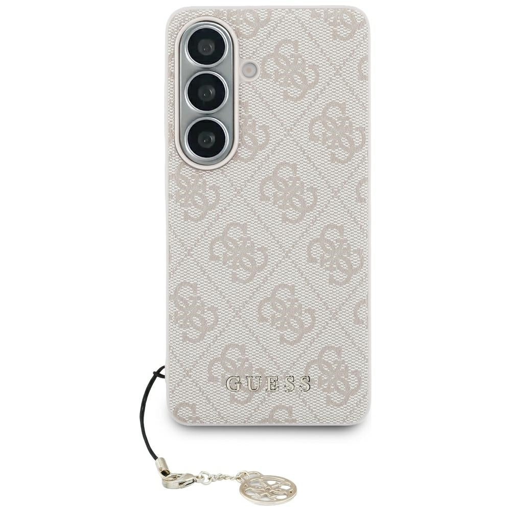 Guess 4G Classic Logo Charm MagSafe dėklas Samsung Galaxy S26 - Rožinis -- Samsung Galaxy S26