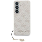 Guess 4G Classic Logo Charm MagSafe dėklas Samsung Galaxy S26 - Rožinis -- Samsung Galaxy S26