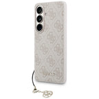 Guess 4G Classic Logo Charm MagSafe dėklas Samsung Galaxy S26 - Rožinis -- Samsung Galaxy S26