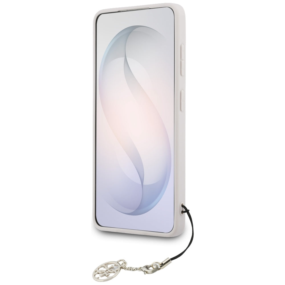 Guess 4G Classic Logo Charm MagSafe dėklas Samsung Galaxy S26 - Rožinis -- Samsung Galaxy S26