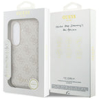 Guess 4G Classic Logo Charm MagSafe dėklas Samsung Galaxy S26 - Rožinis -- Samsung Galaxy S26