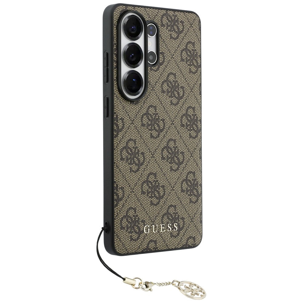 Guess 4G Classic Logo Charm MagSafe dėklas Samsung Galaxy S26 Ultra - Rudas -- Samsung Galaxy S26 Ultra