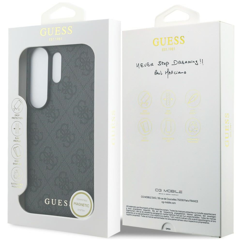 Guess 4G Classic Logo Charm MagSafe dėklas Samsung Galaxy S26 Ultra - juodas -- Samsung Galaxy S26 Ultra