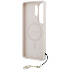 Guess 4G Classic Logo Charm MagSafe dėklas Samsung Galaxy S26 Ultra - rožinis -- Samsung Galaxy S26 Ultra