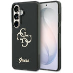 Guess IML Big Metal 4G Script dėklas, skirtas Samsung Galaxy S26 - black