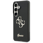 Guess IML Big Metal 4G Script dėklas, skirtas Samsung Galaxy S26 - black