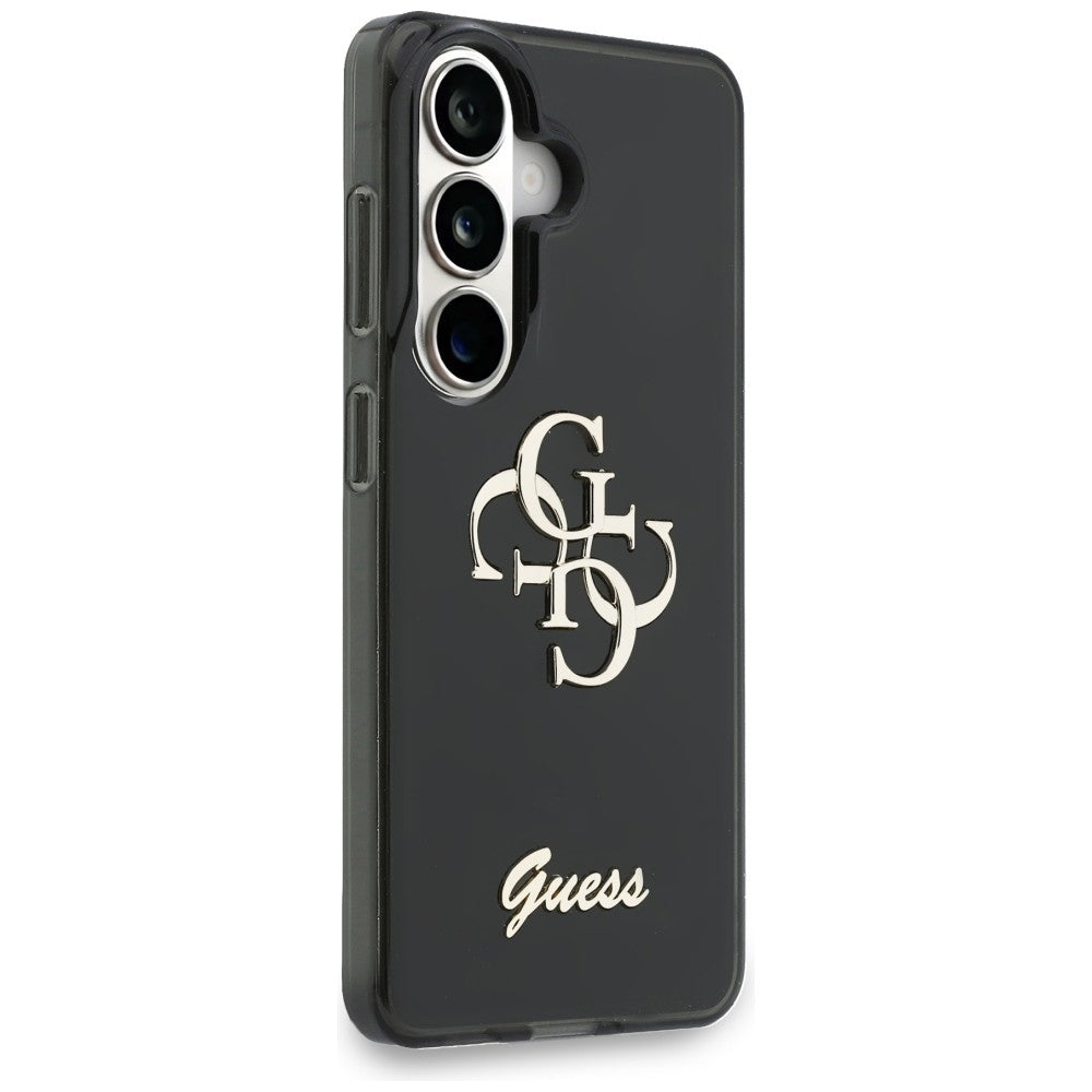 Guess IML Big Metal 4G Script dėklas, skirtas Samsung Galaxy S26 - black
