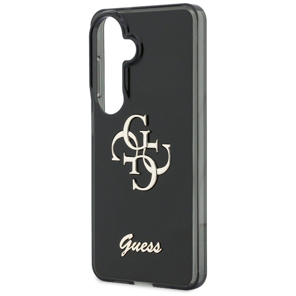 Guess IML Big Metal 4G Script dėklas, skirtas Samsung Galaxy S26 - black