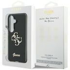 Guess IML Big Metal 4G Script dėklas, skirtas Samsung Galaxy S26 - black