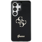 Guess IML Big Metal 4G Script dėklas, skirtas Samsung Galaxy S26 Ultra - black