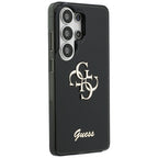 Guess IML Big Metal 4G Script dėklas, skirtas Samsung Galaxy S26 Ultra - black